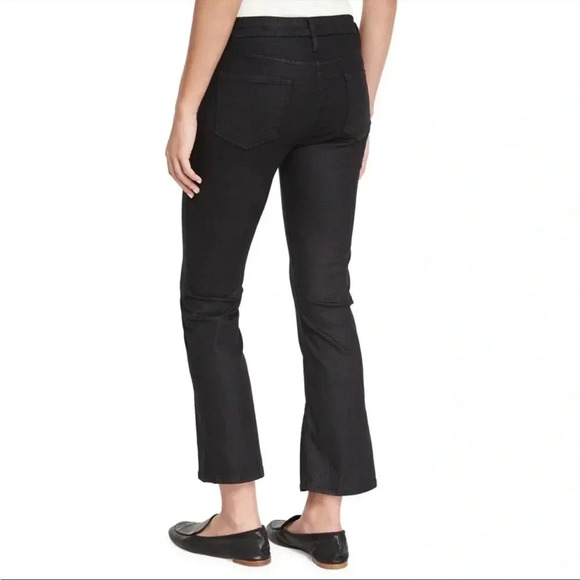 Frame denim le crop mini boot in coated black - Picture 4 of 12